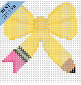 Canvas AUGUST  BOW     3X3"