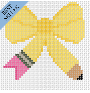 Canvas AUGUST  BOW     3X3"