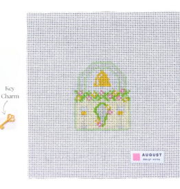 Canvas LOVE LOCK - WEDDING   WITH KEY CHARM  2.5X3.25"