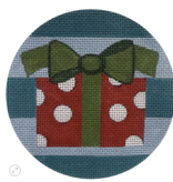 Canvas XMAS POLKA DOT PACKAGE   X686   4"ROUND