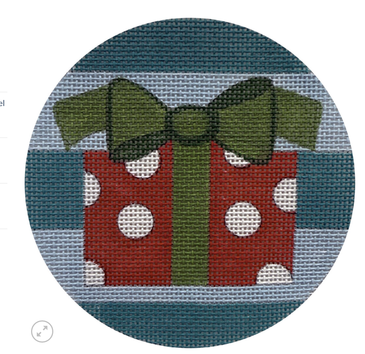 Canvas XMAS POLKA DOT PACKAGE   X686   4"ROUND
