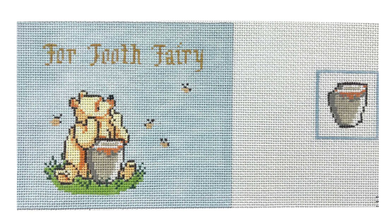 Canvas WINNIE THE POOH TOOTH FAIRY PILLOW  3843  7X6"