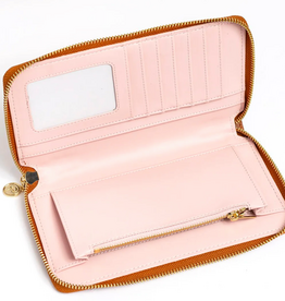 Accessories ALL IN  WALLET - SELF FINISHING -4.5X8" WALLET  3X6" INSERT  -  COGNAC/PINK