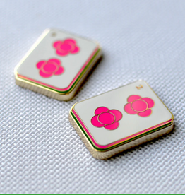 Accessories TWO DOT HOT PINK MAHJONG TILE  NEEDLE MINDER