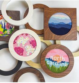 Accessories SQUARE WOOD SELF-FINISH FRAMES FOR 4" ROUND - WHITE