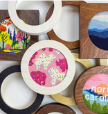 Accessories ROUND WOOD  SELF-FINISH FRAMES FOR 4" ROUND - WALNUT