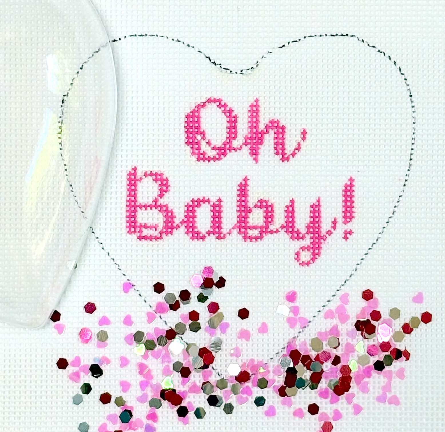 Canvas OH BABY!  HEART  OMD52