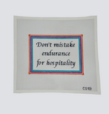 Canvas DON'T MISTAKE ENDURANCE FOR HOSPITALITY  CS19  6X8.5"