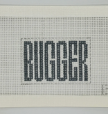 Canvas BUGGER  BAG TAG/CHARM  CS134  3X2"