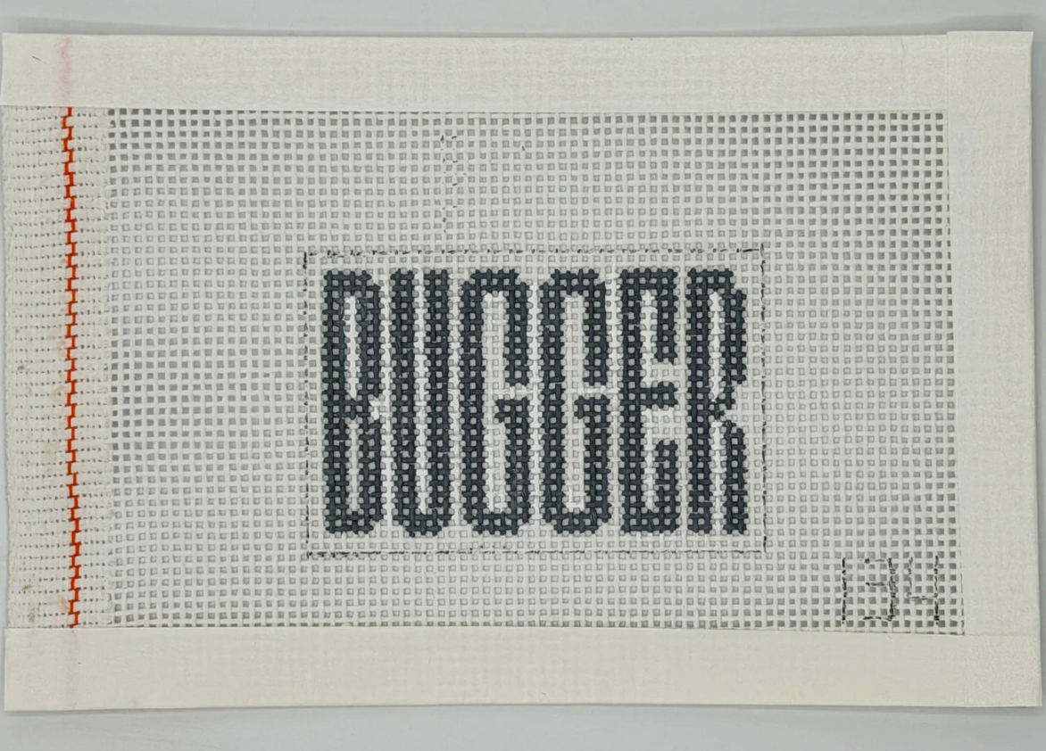 Canvas BUGGER  BAG TAG/CHARM  CS134  3X2"