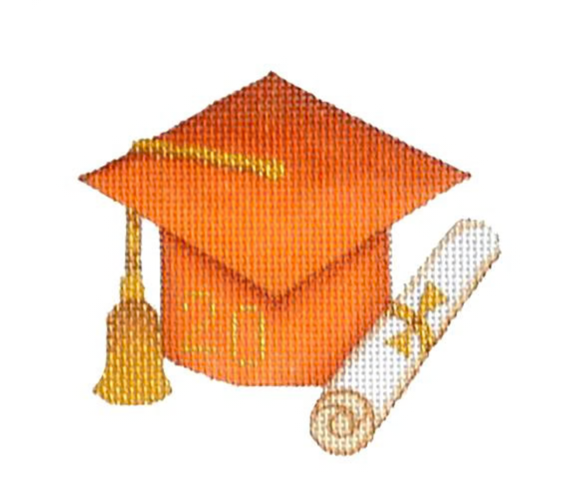Canvas GRADUATION CAP - ORANGE  BB1339