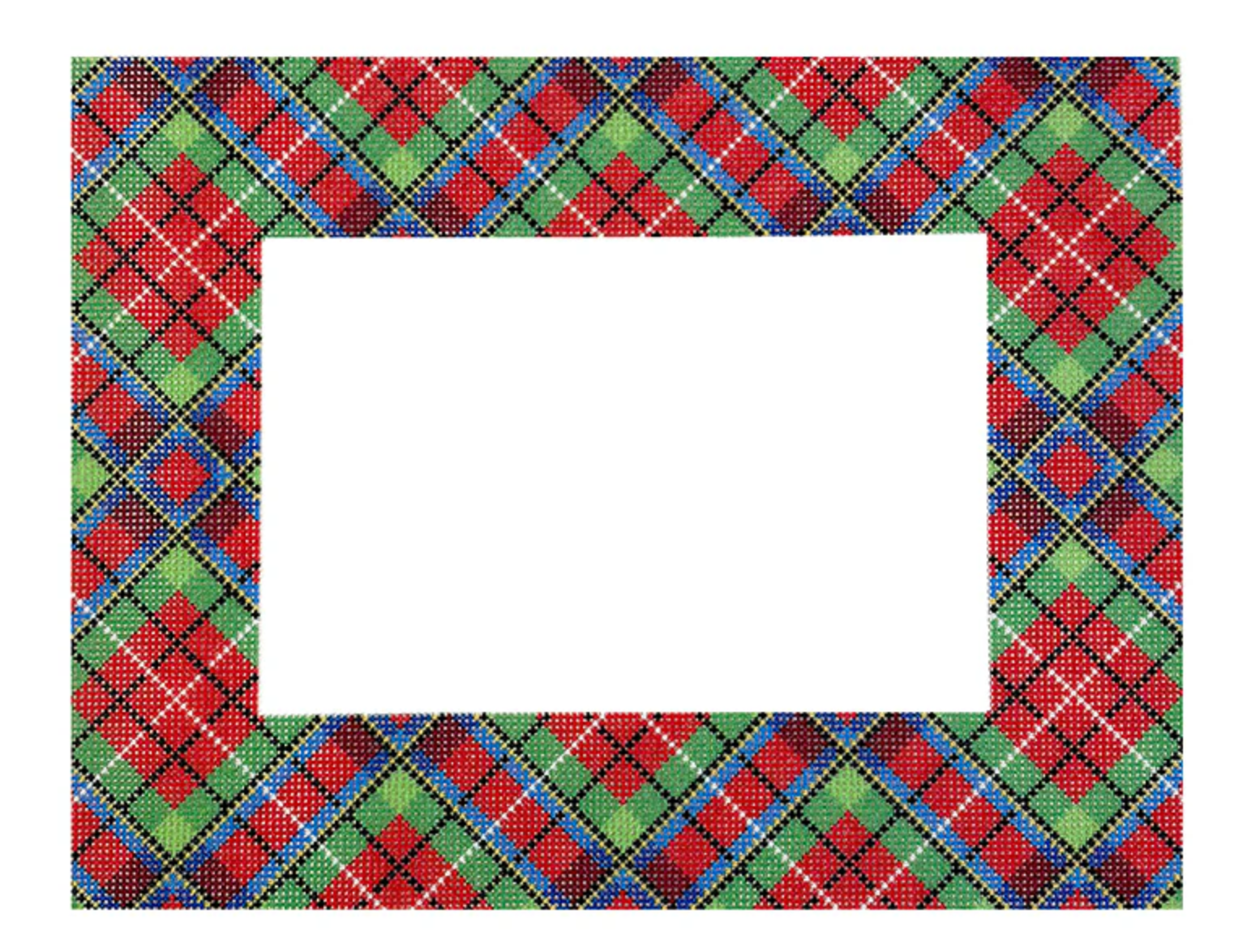 Canvas ROYAL STEWART PLAID PICTURE FRAME  NTGTS486  FITS 4X6" PICTURE