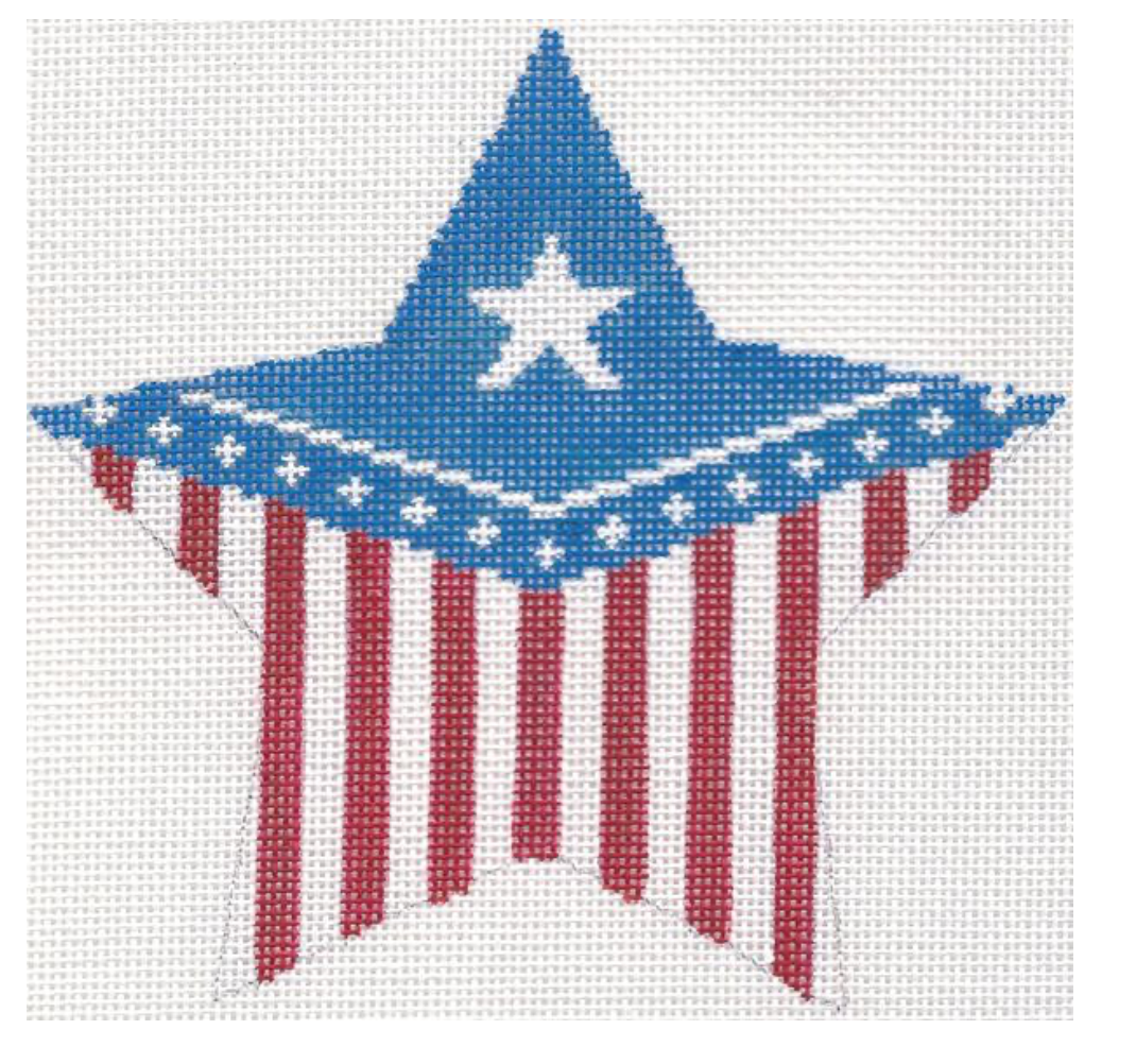 Canvas FLAG STAR  284  5.5X5.25"
