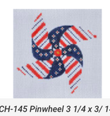 Canvas JULY 4 PINWHEEL   CH145    3.25X3.25"