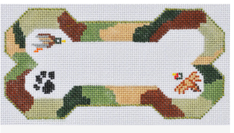 Canvas CAMOUFLAGE  DOG BONE ORNAMENT BP21