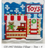 Canvas HOLIDAY VILLAGE - TOYS  WITH STITCH GUIDE  CH1457