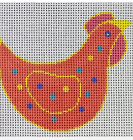 Canvas RED CHICKEN  JTS42   4.5X4"