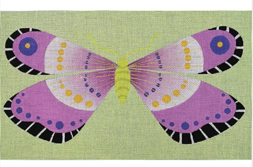 Canvas LAVENDER BUTTERFLY  ZE771  12X7"