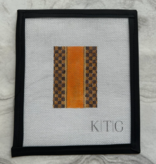 Canvas MINI BROWN CHECK TAG  INSERT  K97  2X3