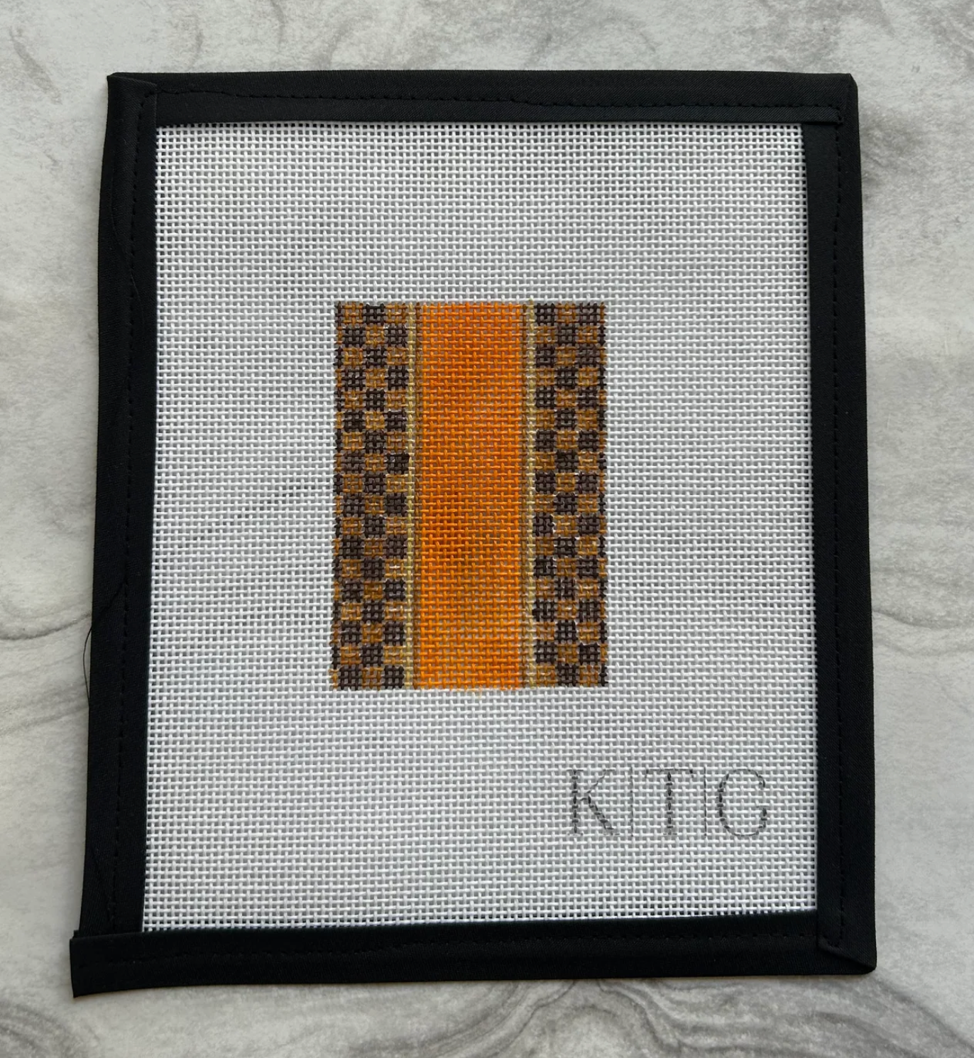 Canvas MINI BROWN CHECK TAG  INSERT  K97  2X3