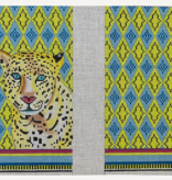 Canvas BLUE AND YELLOW TIGER EYE GLASS CASE  EY166