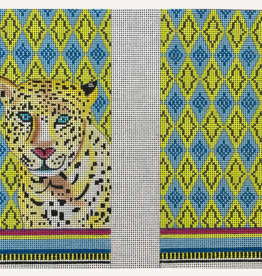 Canvas BLUE AND YELLOW TIGER EYE GLASS CASE  EY166