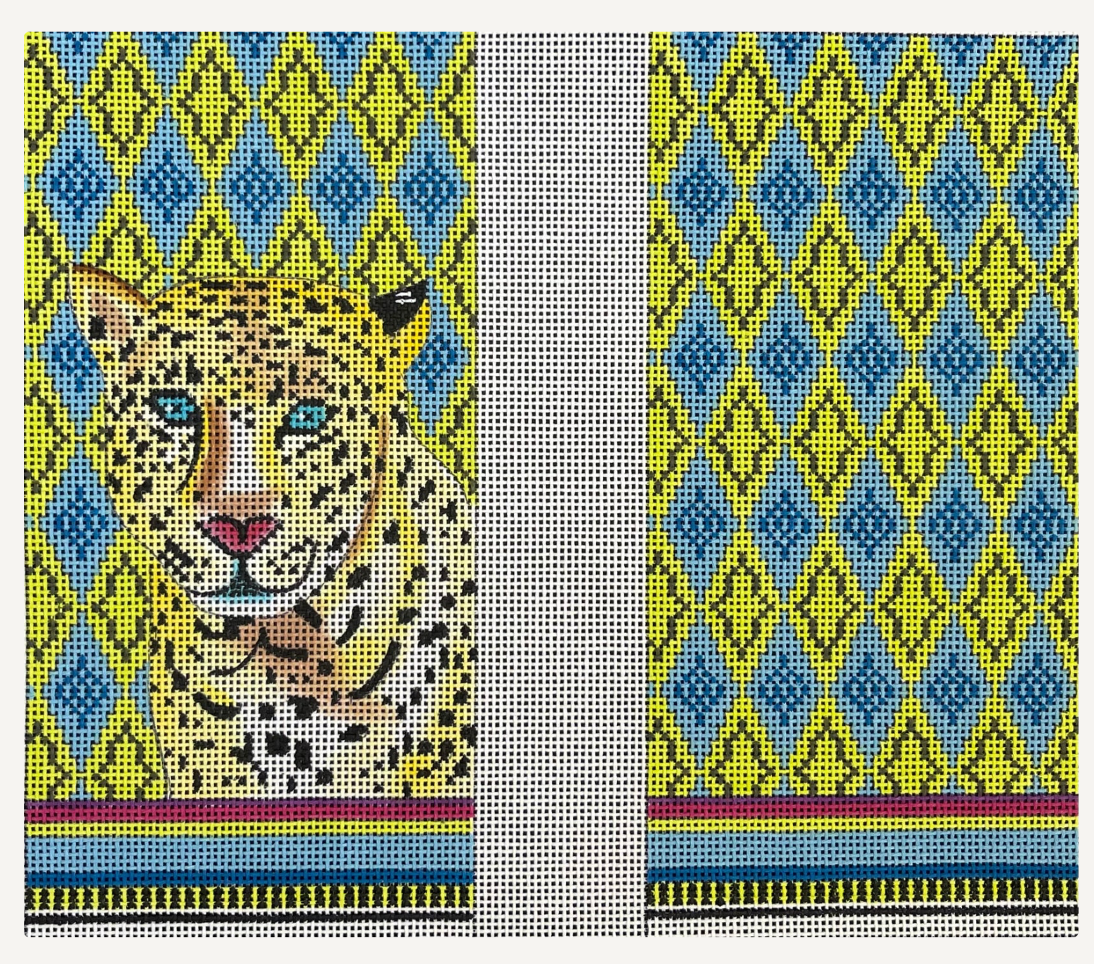 Canvas BLUE AND YELLOW TIGER EYE GLASS CASE  EY166