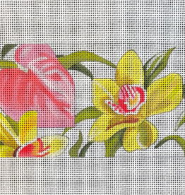 Canvas YELLOW FLOWER INSERT  IN622   6X3"