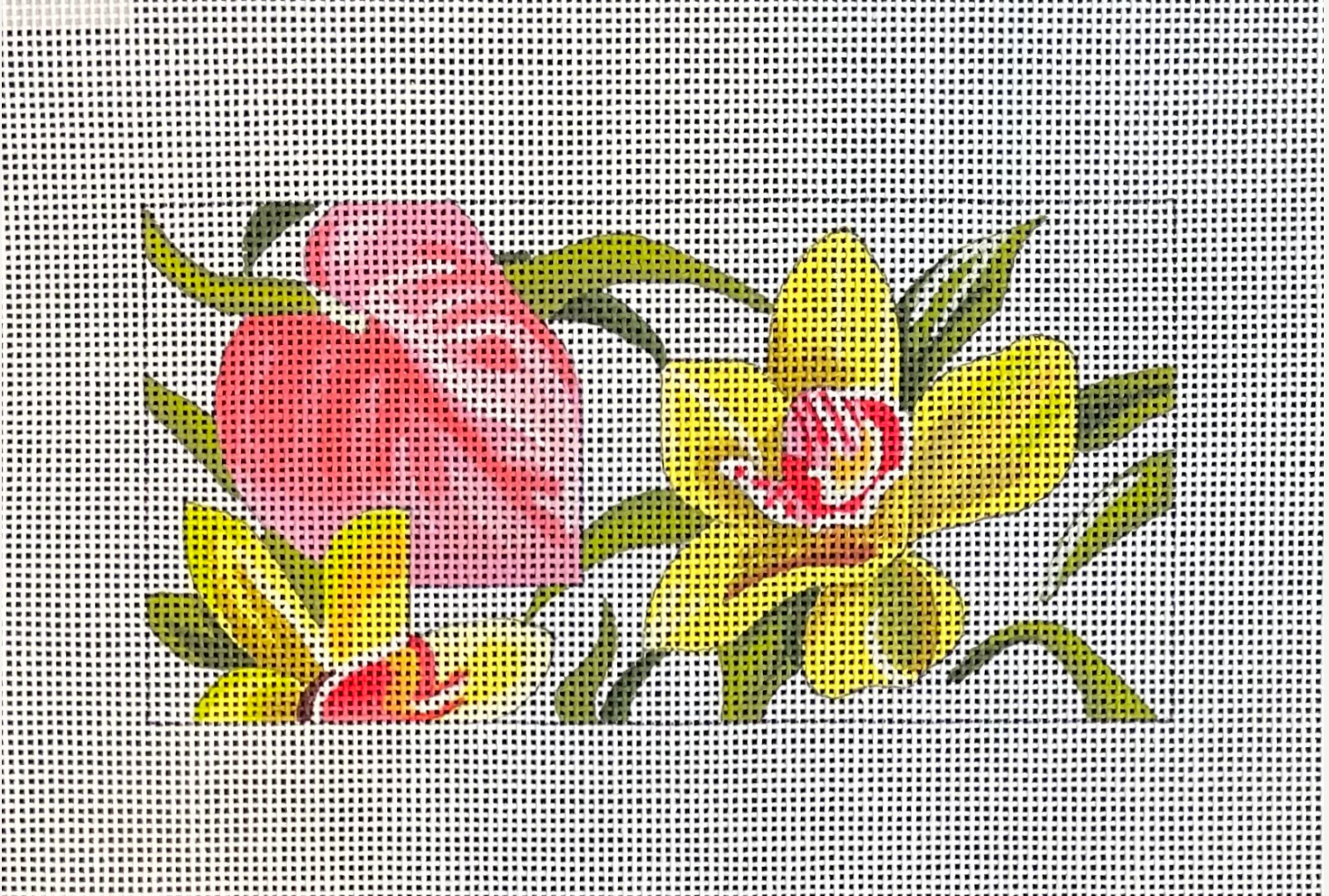 Canvas YELLOW FLOWER INSERT  IN622   6X3"