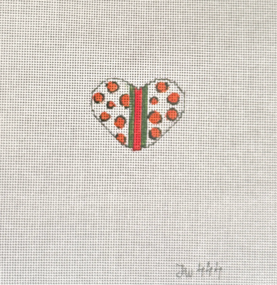 Canvas GUCCI HEART  CHARM  JW444   2X1.5"