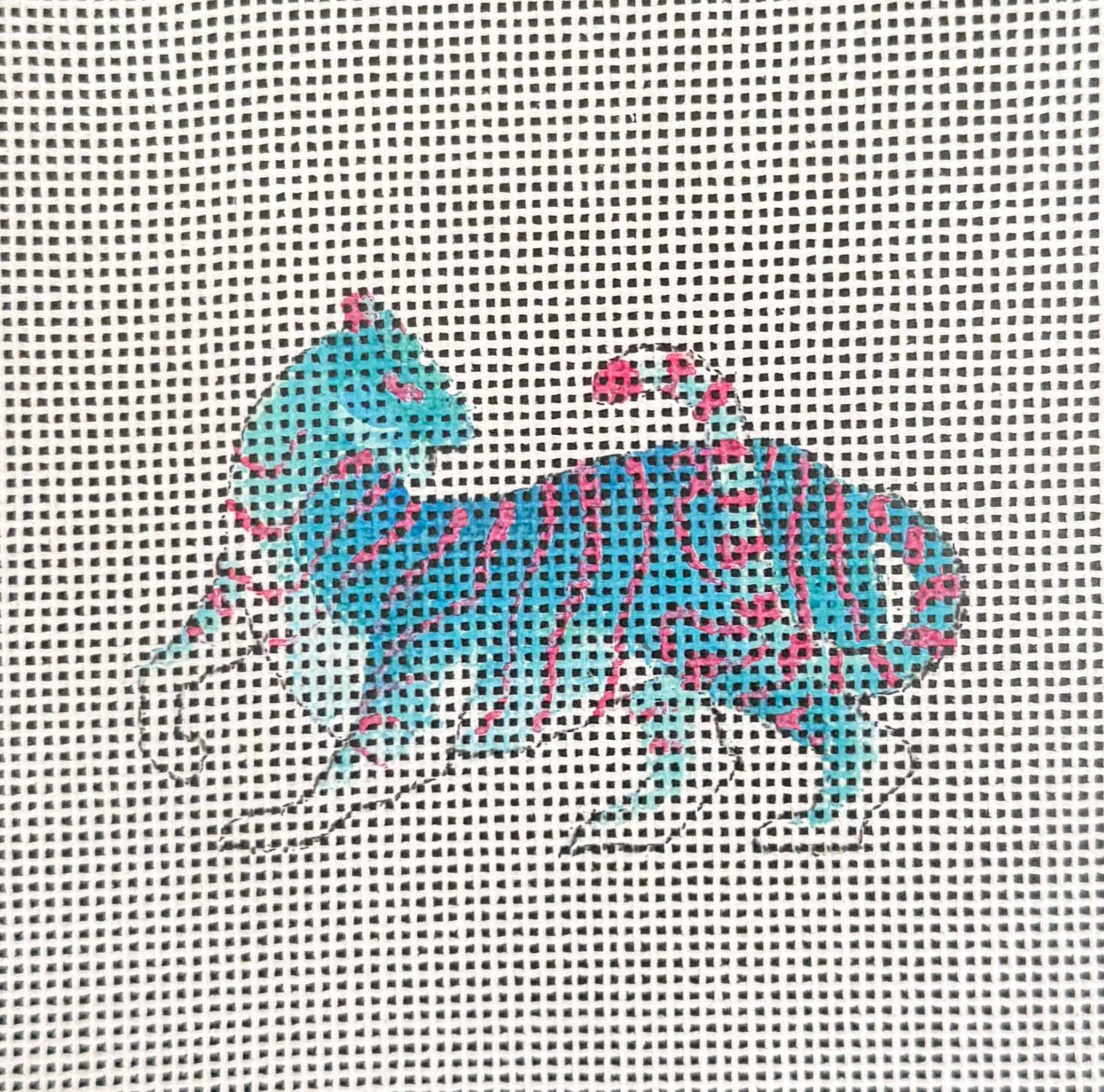 Canvas BLUE TIGER  JW447  3X2"