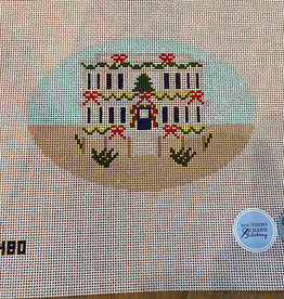 Canvas LOW COUNTRY CHRISTMAS OVAL  SCS480