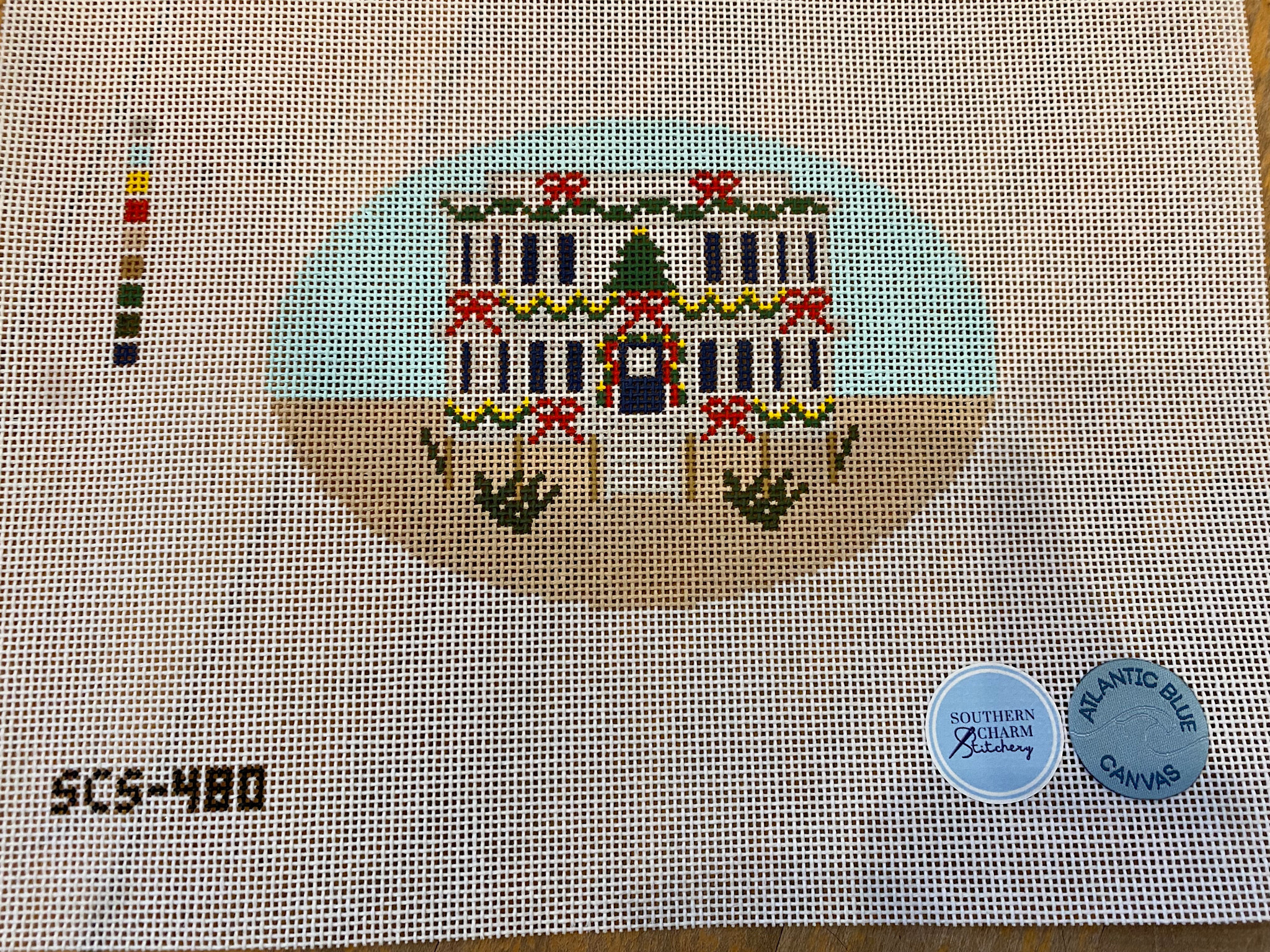 Canvas LOW COUNTRY CHRISTMAS OVAL  SCS480