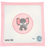 Canvas BABY ELEPHANT MPB413  4"ROUND
