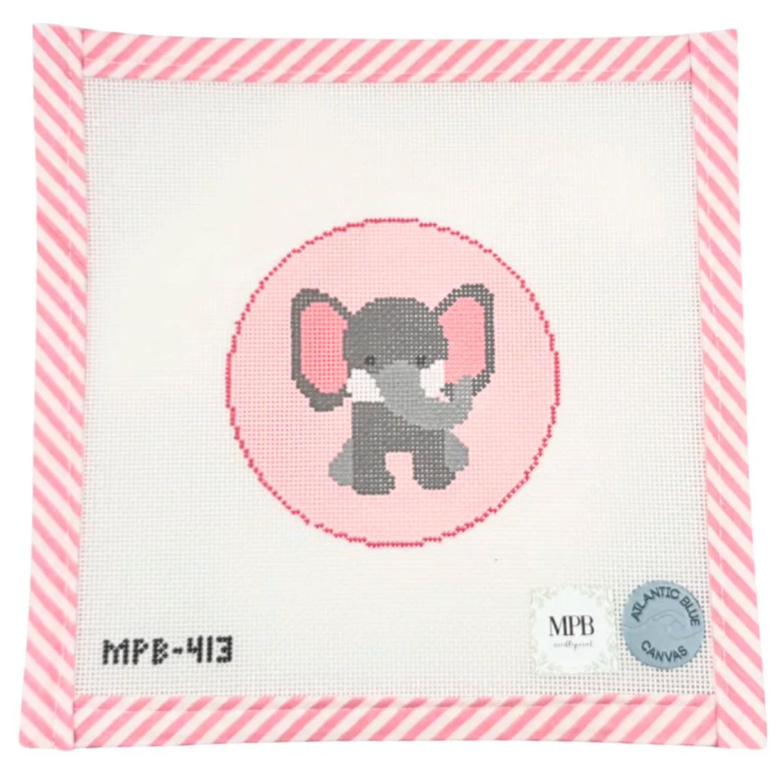 Canvas BABY ELEPHANT MPB413  4"ROUND