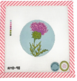 Canvas FLOWERS OF THE BIBLE SERIES - THISTLE   AMD90    4"ROUND