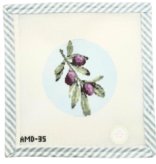 Canvas FLOWERS OF THE BIBLE SERIES -OLIVE TREE   AMD35    4"ROUND