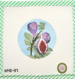 Canvas FLOWERS OF THE BIBLE SERIES -FIG   AMD37    4"ROUND
