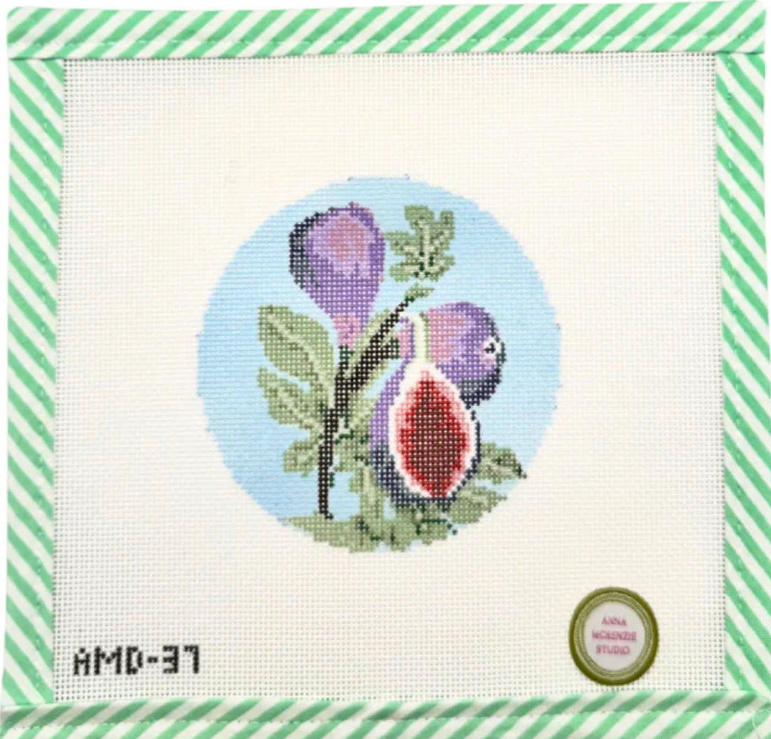 Canvas FLOWERS OF THE BIBLE SERIES -FIG   AMD37    4"ROUND