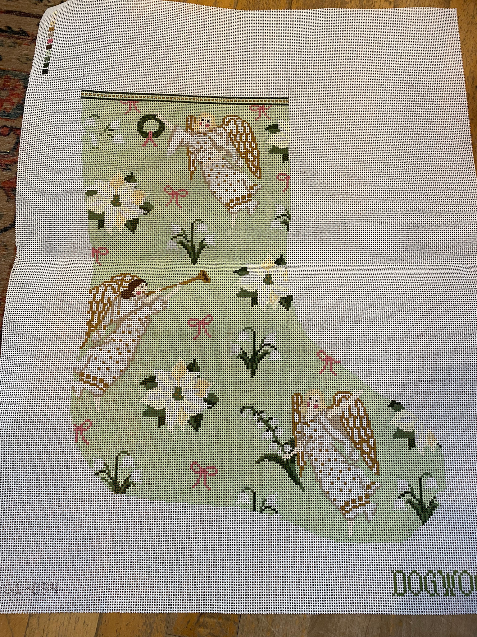 Canvas LILY OF THE VALLEY STOCKING  AGL054