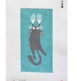 Canvas GRAY CAT TAPESTRY  SAS245  8X4"