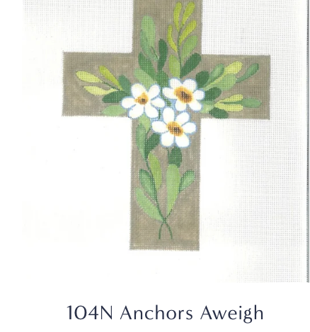 Canvas ANN WHEAT PACE CROSS  ANCHORS AWAY  104N