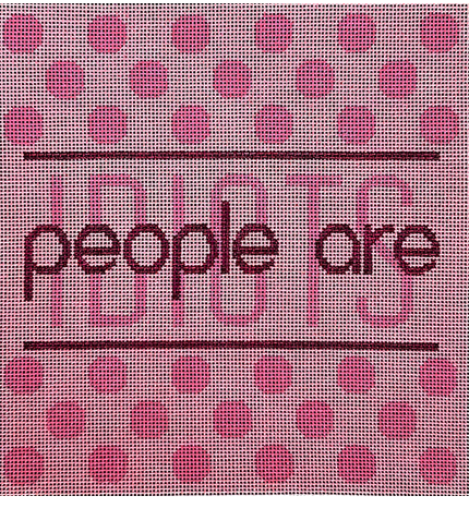 Canvas PEOPLE ARE IDIOTS  -  PINK SA106A   7X7"