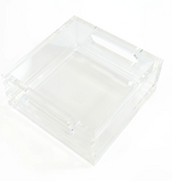 Accessories ACRYLIC  TRAY  WITH INTERCHANGEABLE SLOT  6X6"