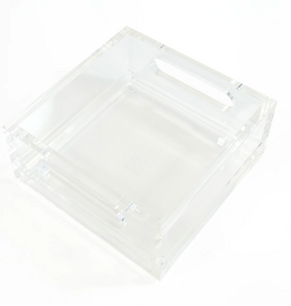 Accessories ACRYLIC  TRAY  WITH INTERCHANGEABLE SLOT  6X6"