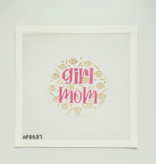 Canvas GIRL MOM  APBB 37  4"ROUND