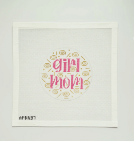 Canvas GIRL MOM  APBB 37  4"ROUND