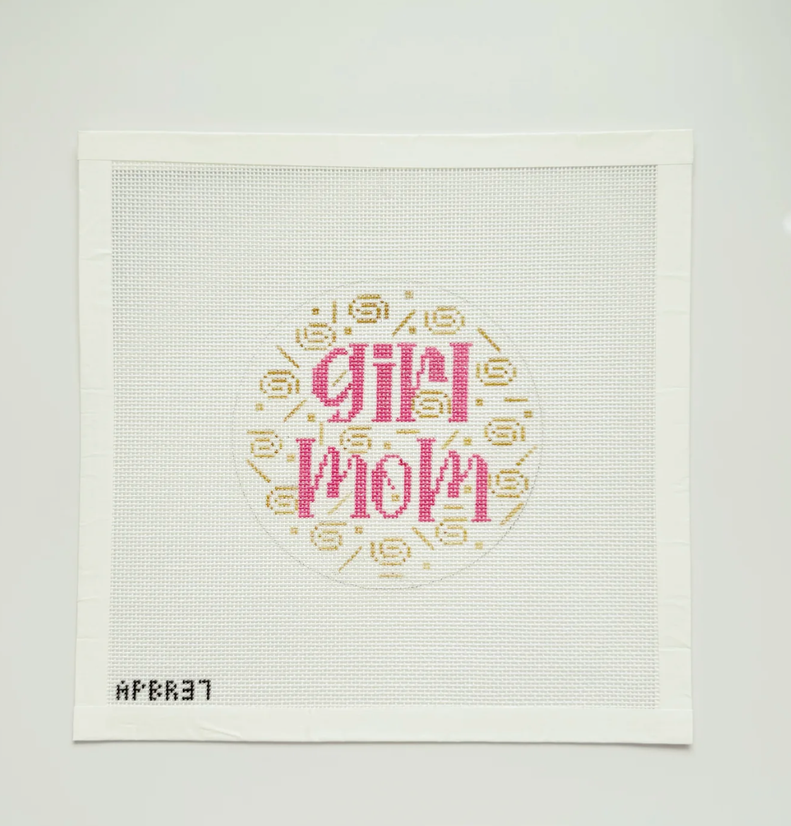 Canvas GIRL MOM  APBB 37  4"ROUND