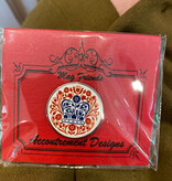 Accessories RED SCROLL CROWN   NEEDLE MINDER