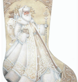 Canvas IVORY SANTA  STOCKING   TTAXS383